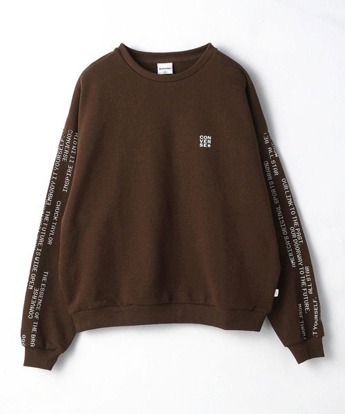 CONVERSE(コンバース)の「【CONVERSE】裏毛スウェット プルオーバー(Tシャツ/カットソー・レディース・ブラウン/オフホワイト・FREE)」の5枚目の写真