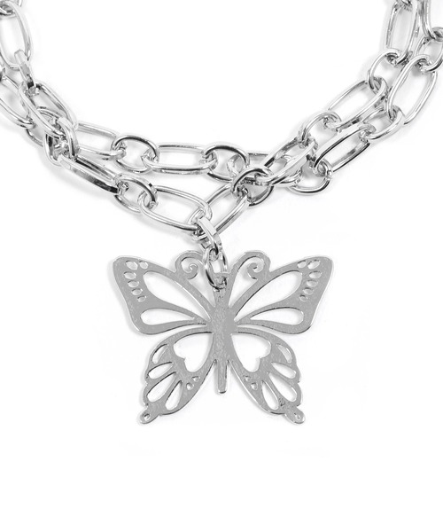 Figments（フィグメンツ）の「バタフライダブルチェーンブレスレット（ブレスレット・レディース・シルバー・FREE）」の3枚目の写真