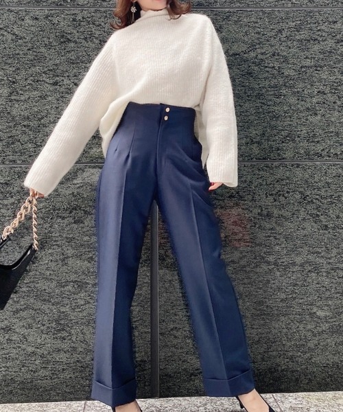 EIMY ISTOIRE（エイミーイストワール）の「モヘアタートルニットプルオーバー（ニット/セーター・レディース・ベージュ/ブラウン/ホワイト/ピンク・FREE）」の14枚目の写真