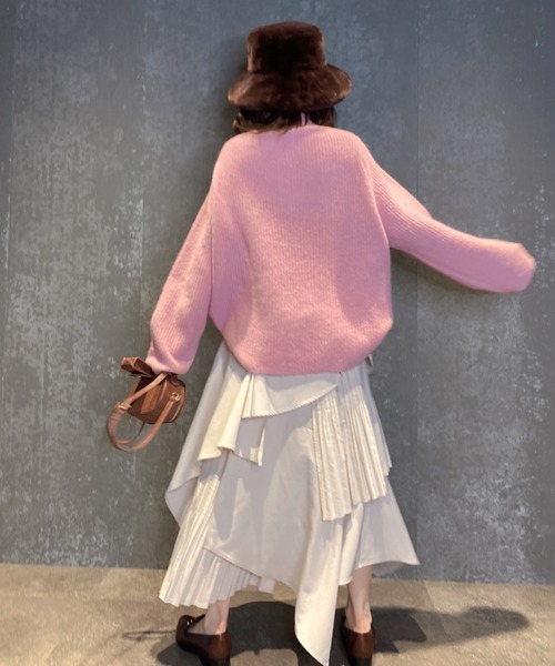 EIMY ISTOIRE（エイミーイストワール）の「モヘアタートルニットプルオーバー（ニット/セーター・レディース・ベージュ/ブラウン/ホワイト/ピンク・FREE）」の20枚目の写真