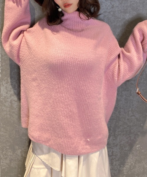 EIMY ISTOIRE（エイミーイストワール）の「モヘアタートルニットプルオーバー（ニット/セーター・レディース・ベージュ/ブラウン/ホワイト/ピンク・FREE）」の16枚目の写真