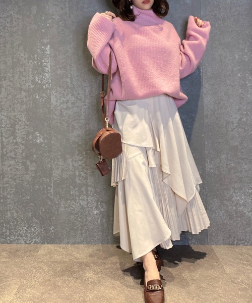 EIMY ISTOIRE（エイミーイストワール）の「モヘアタートルニットプルオーバー（ニット/セーター・レディース・ベージュ/ブラウン/ホワイト/ピンク・FREE）」の18枚目の写真