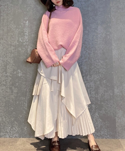 EIMY ISTOIRE（エイミーイストワール）の「モヘアタートルニットプルオーバー（ニット/セーター・レディース・ベージュ/ブラウン/ホワイト/ピンク・FREE）」の19枚目の写真