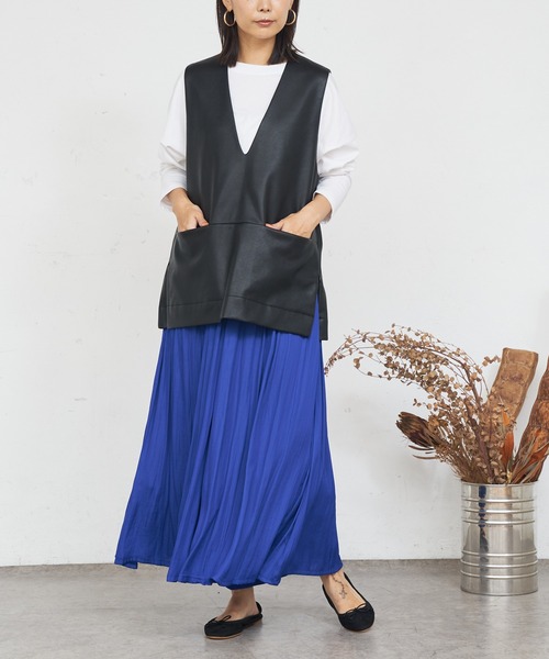 BONbazaar（ボンバザール）の「【通年使えるロングセラーアイテム】ギャザーガウチョパンツ（その他パンツ・レディース・ブルー/チャコールグレー/パープル・FREE）」の12枚目の写真