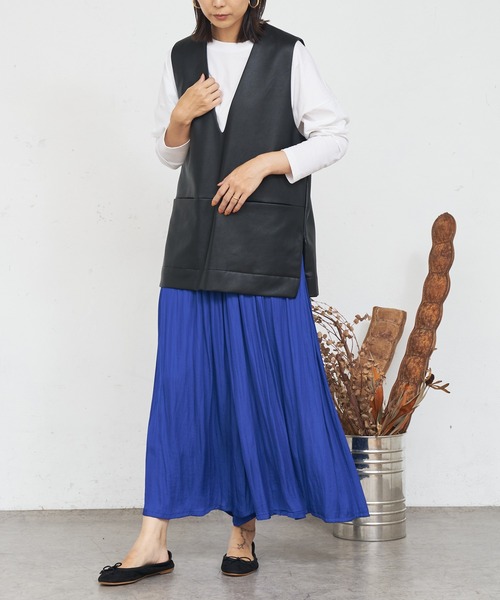 BONbazaar（ボンバザール）の「【通年使えるロングセラーアイテム】ギャザーガウチョパンツ（その他パンツ・レディース・ブルー/チャコールグレー/パープル・FREE）」の11枚目の写真