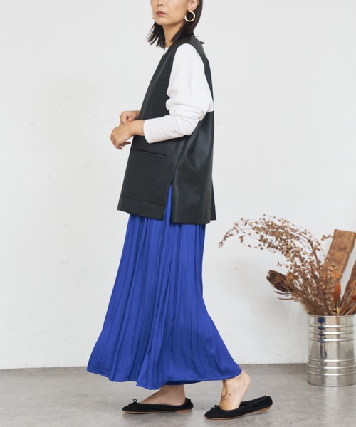 BONbazaar（ボンバザール）の「【通年使えるロングセラーアイテム】ギャザーガウチョパンツ（その他パンツ・レディース・ブルー/チャコールグレー/パープル・FREE）」の10枚目の写真