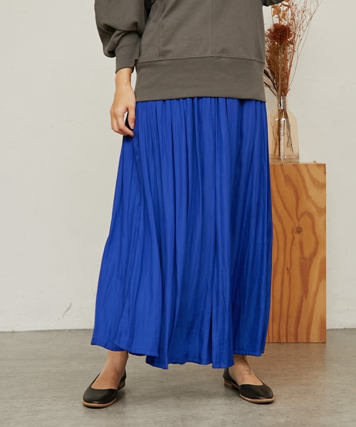 BONbazaar（ボンバザール）の「【通年使えるロングセラーアイテム】ギャザーガウチョパンツ（その他パンツ・レディース・ブルー/チャコールグレー/パープル・FREE）」の19枚目の写真