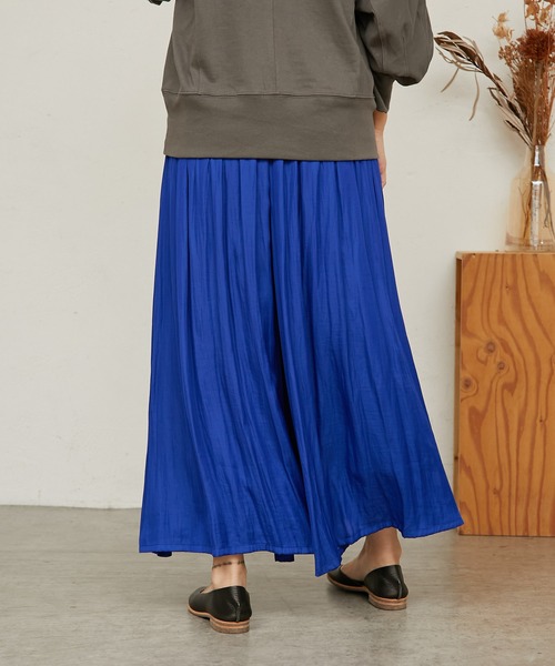 BONbazaar（ボンバザール）の「【通年使えるロングセラーアイテム】ギャザーガウチョパンツ（その他パンツ・レディース・ブルー/チャコールグレー/パープル・FREE）」の21枚目の写真