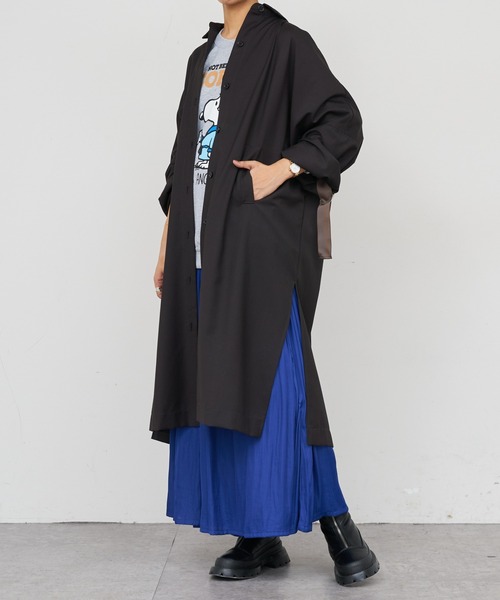 BONbazaar（ボンバザール）の「【通年使えるロングセラーアイテム】ギャザーガウチョパンツ（その他パンツ・レディース・ブルー/チャコールグレー/パープル・FREE）」の4枚目の写真