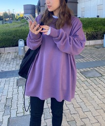 PICHI（ピイチ）の「オーバーサイズドルマンスリットロンTee（Tシャツ/カットソー）」