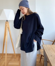 PICHI（ピイチ）の「オーバーサイズドルマンスリットロンTee（Tシャツ/カットソー）」