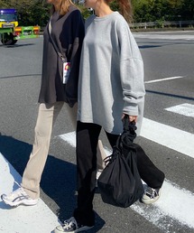 PICHI（ピイチ）の「オーバーサイズドルマンスリットロンTee（Tシャツ/カットソー）」