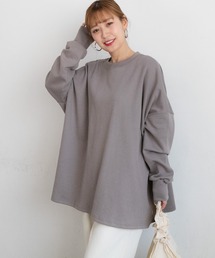 オーバーサイズドルマンスリットロンTee