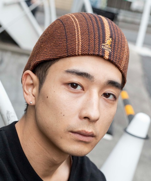 KANGOL(カンゴール)の「WEGO/Birds Eye Stripe 507(キャスケット・メンズ・グレー系その他4/ブラウン系その他4・FREE)」の2枚目の写真
