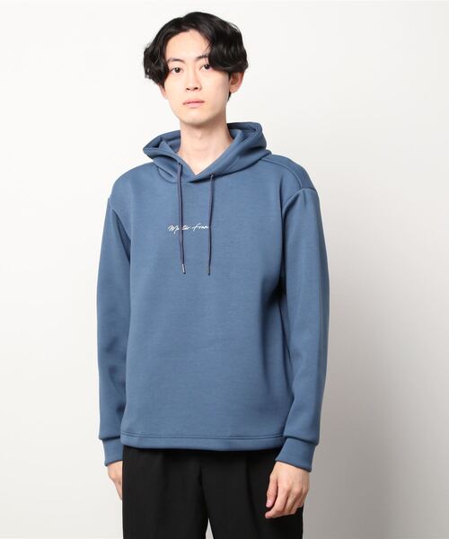 MEN'S MELROSE(メンズメルローズ)の「MASTER FRAME ダンボールニットパーカー(パーカー・メンズ・ブルー/ピンクベージュ/ベージュ/ブラック・3/4)」の1枚目の写真
