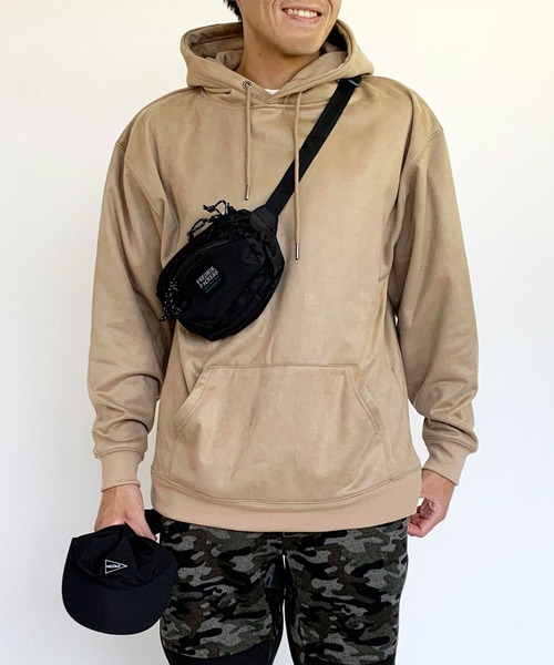 Grand PARK（グランドパーク）の「裏ジャギースエードプルパーカー（パーカー・メンズ・ベージュ/グレー/アイボリー・MEDIUM/LARGE）」の3枚目の写真