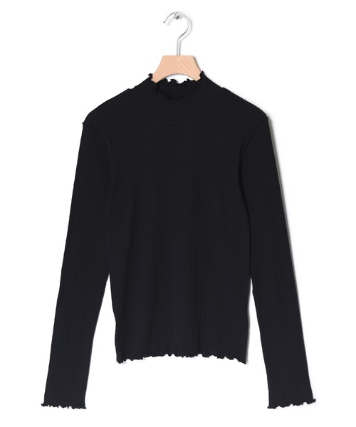 w closet（ダブルクローゼット）の「ランダムテレコハイネックプルオーバー（Tシャツ/カットソー・レディース・ブラック/オフホワイト/ライム・FREE）」の2枚目の写真