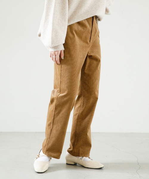 SLURR（スラ―）の「コーデュロイパンツ（その他パンツ・レディース・モカ/ライトグリーン/アイボリー・FREE）」の2枚目の写真