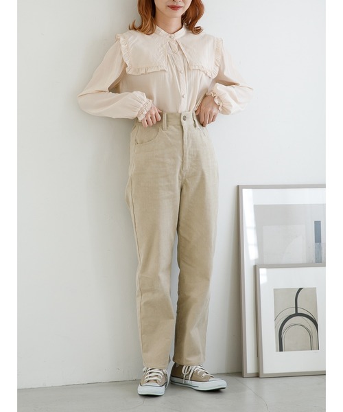 SLURR（スラ―）の「コーデュロイパンツ（その他パンツ・レディース・モカ/ライトグリーン/アイボリー・FREE）」の12枚目の写真