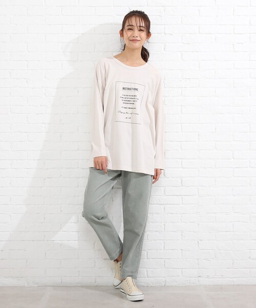 SHOO・LA・RUE（シューラルー）の「◆【S-3L】コーデュロイ イージーテーパードパンツ（その他パンツ・レディース・ベージュ/ライトグリーン/アイボリー/サンドベージュ・02/05/01/03/04）」の17枚目の写真