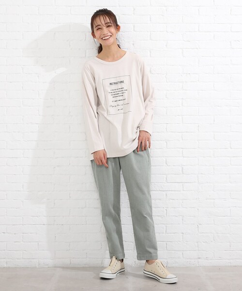 SHOO・LA・RUE（シューラルー）の「◆【S-3L】コーデュロイ イージーテーパードパンツ（その他パンツ・レディース・ベージュ/ライトグリーン/アイボリー/サンドベージュ・02/05/01/03/04）」の21枚目の写真