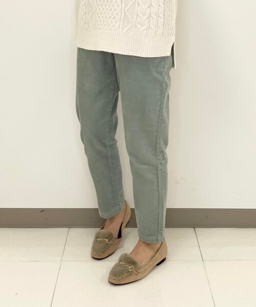 SHOO・LA・RUE（シューラルー）の「◆【S-3L】コーデュロイ イージーテーパードパンツ（その他パンツ・レディース・ベージュ/ライトグリーン/アイボリー/サンドベージュ・02/05/01/03/04）」の11枚目の写真