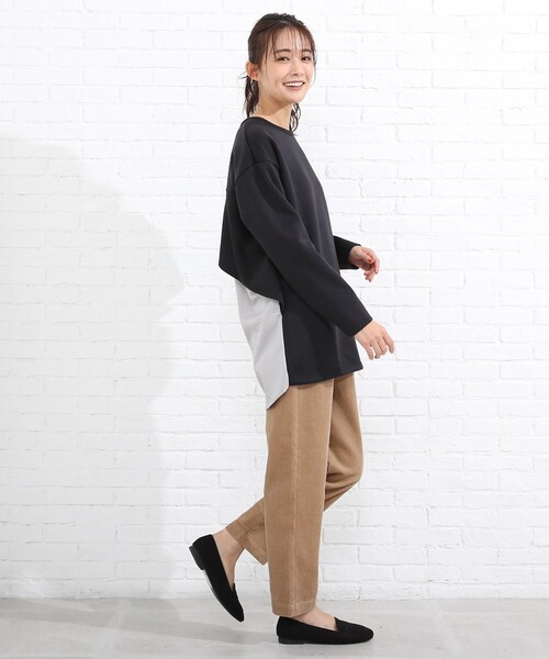 SHOO・LA・RUE（シューラルー）の「◆【S-3L】コーデュロイ イージーテーパードパンツ（その他パンツ・レディース・ベージュ/ライトグリーン/アイボリー/サンドベージュ・02/05/01/03/04）」の22枚目の写真