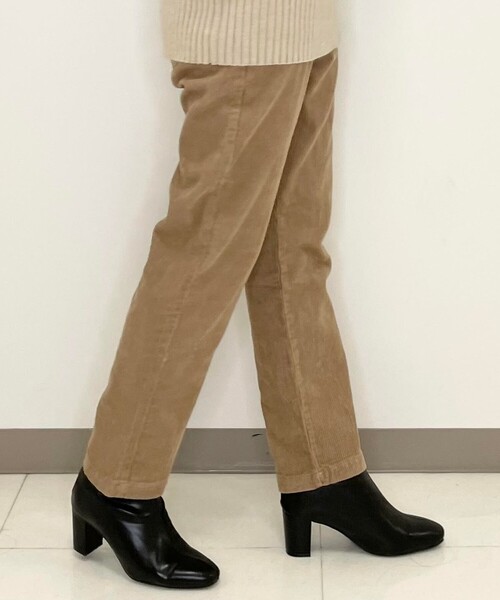 SHOO・LA・RUE（シューラルー）の「◆【S-3L】コーデュロイ イージーテーパードパンツ（その他パンツ・レディース・ベージュ/ライトグリーン/アイボリー/サンドベージュ・02/05/01/03/04）」の12枚目の写真