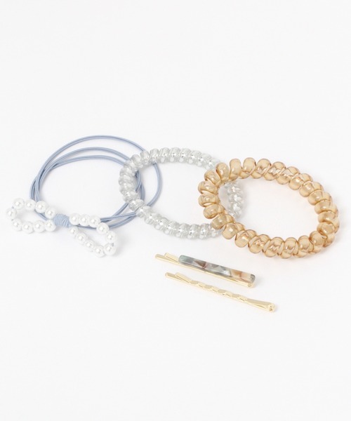 GLOBAL WORK（グローバルワーク）の「キラキラ＊ヘアアレンジSET/256409（ヘアゴム・キッズ・ライトパープル/スカイブルー・FREE）」の2枚目の写真