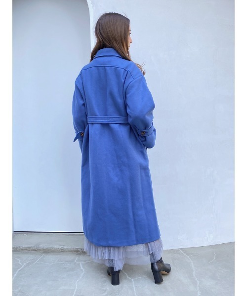 ECLIN(エクラン)の「ロングコート(ステンカラーコート・レディース・ブルー系その他/ネイビー・L/M/S)」の9枚目の写真