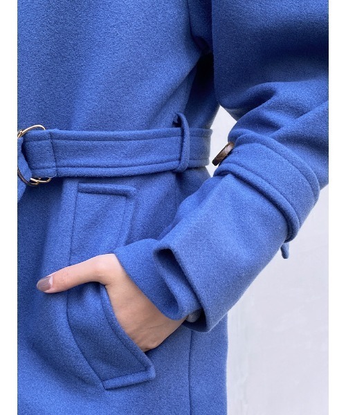 ECLIN(エクラン)の「ロングコート(ステンカラーコート・レディース・ブルー系その他/ネイビー・L/M/S)」の3枚目の写真