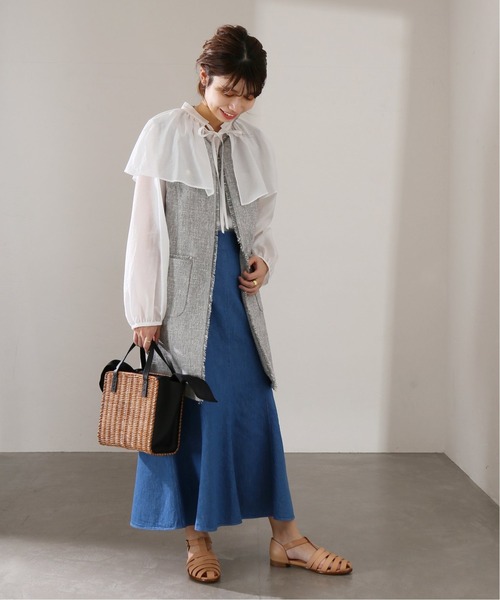 La TOTALITE（ラトータリテ）の「ラッフルカラー2WAYブラウス