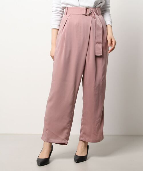 Q（キュー）の「アシメラップベルトパンツ（その他パンツ・レディース・オリーブ/ピンク・MEDIUM）」の8枚目の写真