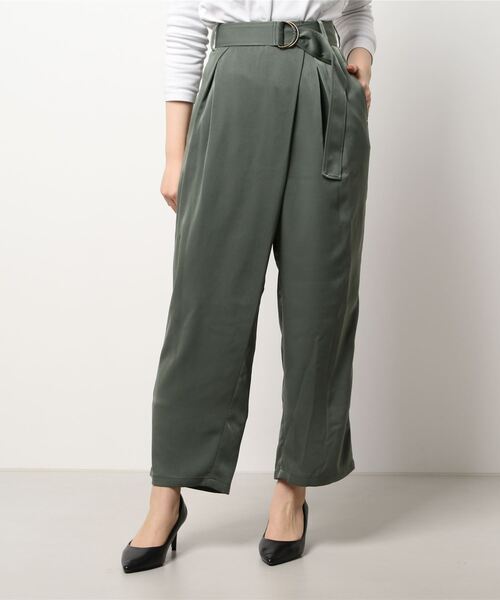 Q（キュー）の「アシメラップベルトパンツ（その他パンツ・レディース・オリーブ/ピンク・MEDIUM）」の7枚目の写真