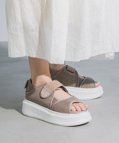 Is9819 サンダル Evol イーボル のファッション シューズ Evol サンダル ダブルベルトスニーカーサンダル