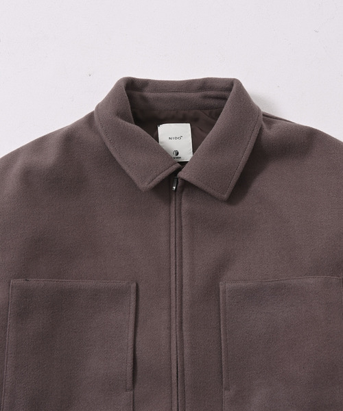 NIDO（ニド）の「ニットメルトンジャケット（その他アウター・メンズ・ブラック/ブラウン/グレイッシュベージュ・MEDIUM/LARGE）」の15枚目の写真