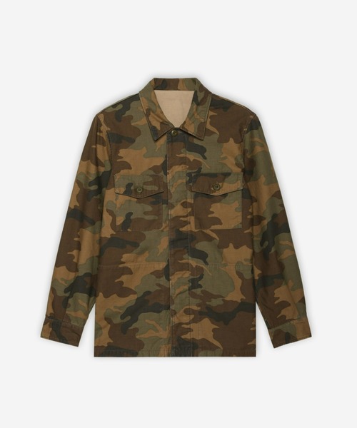 Maison Kitsune(メゾンキツネ)の「Camp Print Camo Military Jacket(ミリタリージャケット・メンズ・カーキ系/ベージュ系その他・XL/L/S/M/XS)」の2枚目の写真