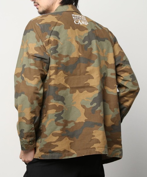 Maison Kitsune(メゾンキツネ)の「Camp Print Camo Military Jacket(ミリタリージャケット・メンズ・カーキ系/ベージュ系その他・XL/L/S/M/XS)」の8枚目の写真