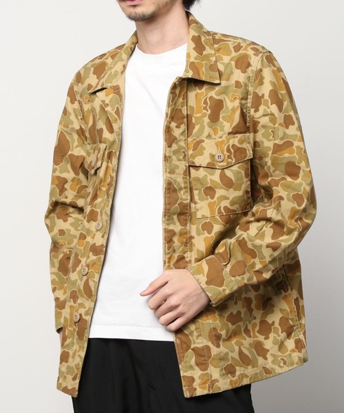 Maison Kitsune(メゾンキツネ)の「Camp Print Camo Military Jacket(ミリタリージャケット・メンズ・カーキ系/ベージュ系その他・XL/L/S/M/XS)」の12枚目の写真