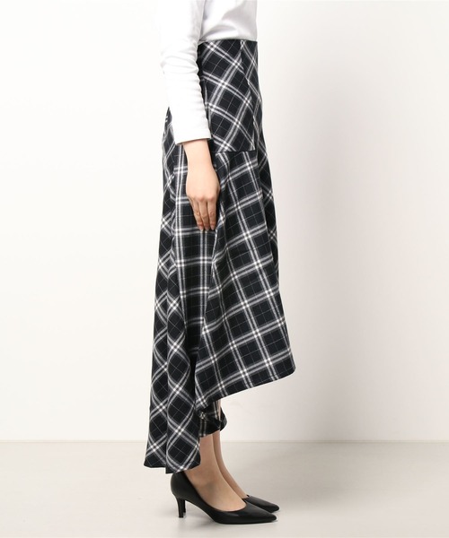 DURAS（デュラス）の「チェック柄テールスカート（スカート）」 - WEAR