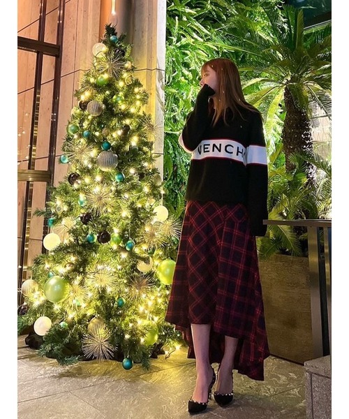 DURAS（デュラス）の「チェック柄テールスカート（スカート・レディース・レッド/ブラック・FREE）」の22枚目の写真