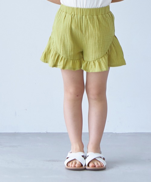 ちろちゃん様　ダブルガーゼ　ショートパンツ パンダシャツ + Wガーゼ ショートパンツ コットン セット (95