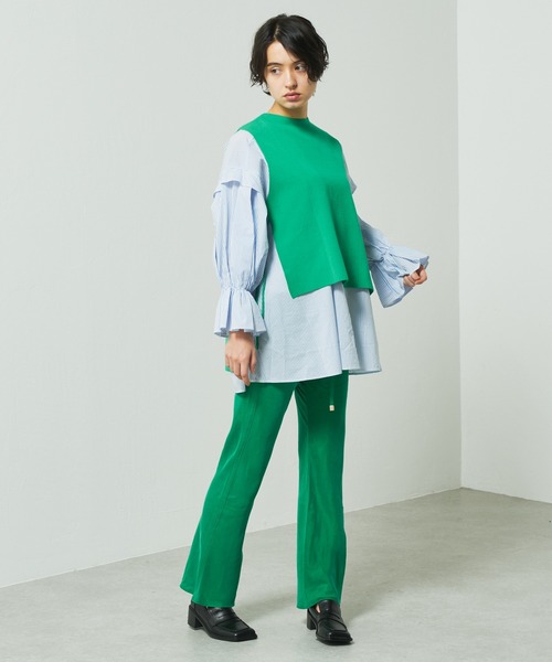 Lui's（ルイス）の「切替デザインダブルジャガードベスト（ベスト・レディース・グリーン/オフホワイト/ブラック・FREE）」の17枚目の写真