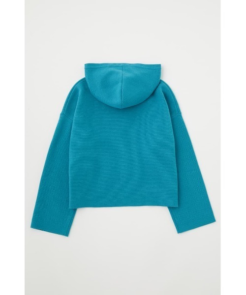 MOUSSY（マウジー）の「HOODIE KNIT トップス（ニット/セーター・レディース・ブラック/オフホワイト/ターコイズブルー・FREE）」の5枚目の写真