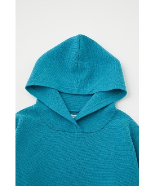 MOUSSY（マウジー）の「HOODIE KNIT トップス（ニット/セーター・レディース・ブラック/オフホワイト/ターコイズブルー・FREE）」の7枚目の写真