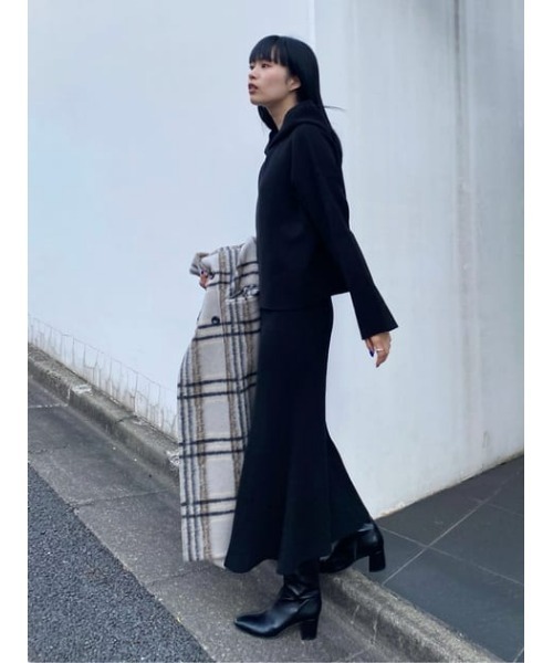 MOUSSY（マウジー）の「HOODIE KNIT トップス（ニット/セーター・レディース・ブラック/オフホワイト/ターコイズブルー・FREE）」の12枚目の写真