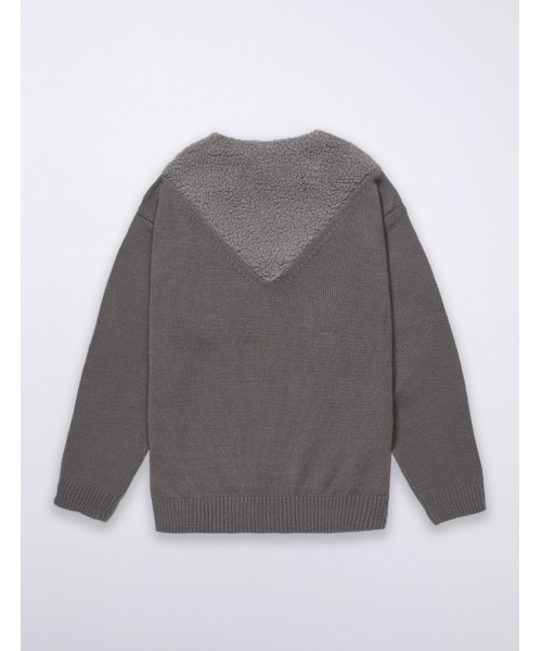 MR.GENTLEMAN(ミスタージェントルマン)の「BOA COLLAR KNIT(ニット/セーター・メンズ・ベージュ/グレー/オリーブ・SMALL/MEDIUM/LARGE)」の6枚目の写真