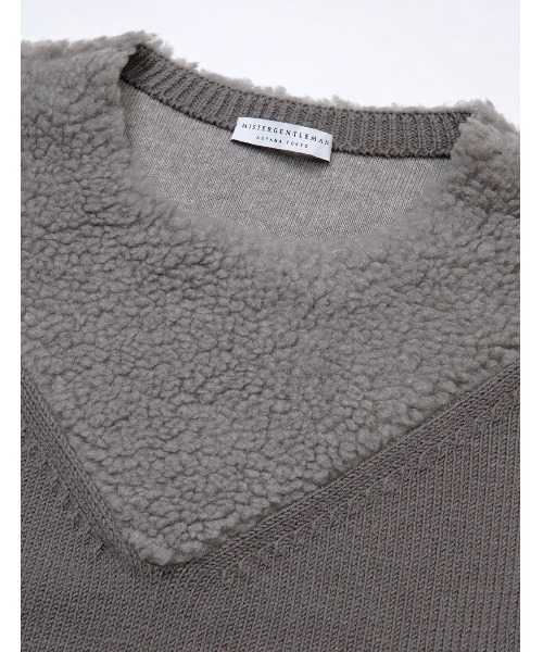 MR.GENTLEMAN(ミスタージェントルマン)の「BOA COLLAR KNIT(ニット/セーター・メンズ・ベージュ/グレー/オリーブ・SMALL/MEDIUM/LARGE)」の9枚目の写真