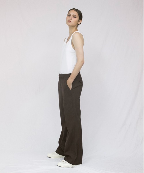 VOAAOV(ヴォアーブ)の「【VOAAOV】 wool like polyester flare pants(その他パンツ・メンズ・チャコールグレー/ブラック/ブラウン・1/2)」の15枚目の写真