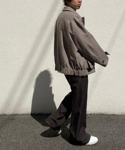VOAAOV(ヴォアーブ)の「【VOAAOV】 wool like polyester flare pants(その他パンツ・メンズ・チャコールグレー/ブラック/ブラウン・1/2)」の17枚目の写真